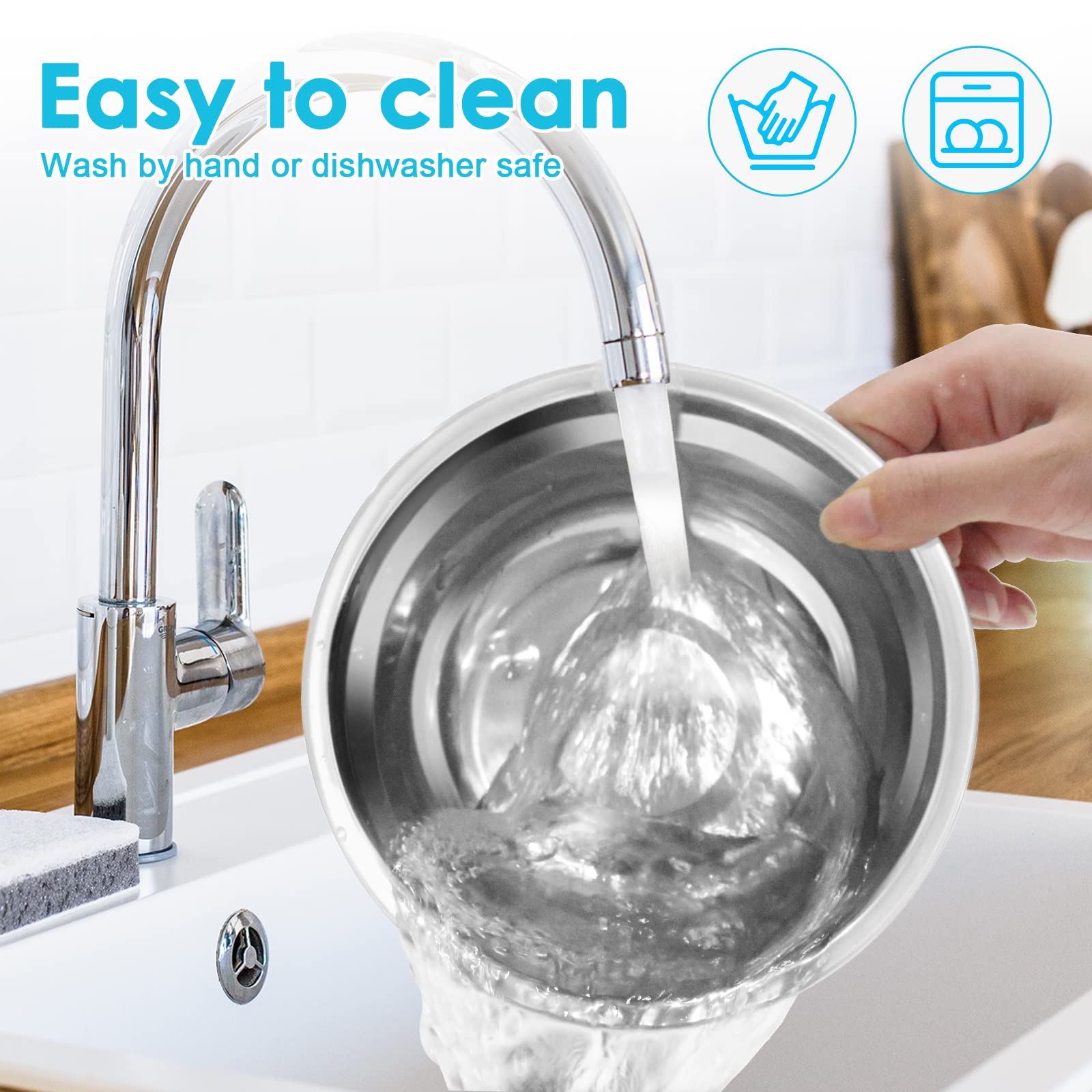 Dog Bowls Double Dog Water and Food Bowl Stainless Steel Bowl with Non-Slip Resin Station, Pet Feeder Bowls for Puppy Medium Dogs Cats