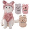 Selena Cat Bunny Ears Costume Cute Dog Kitten Hoodies Sweater Rabbit Ears Puppy Pet Apparel (Small,Pink)