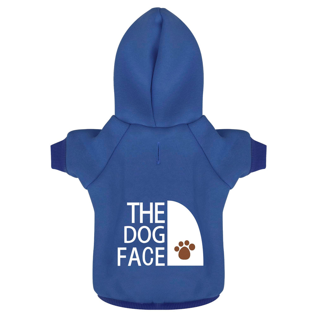 Paiaite Blue Chihuahua Dog Hoodie: Keep Your Pup Warm and Stylish with a 'The Dog Face' Printed Sweatshirt, Pet Clothes, and Sweater Coat All in One - Perfect for Winter and Cool Summer Nights! M