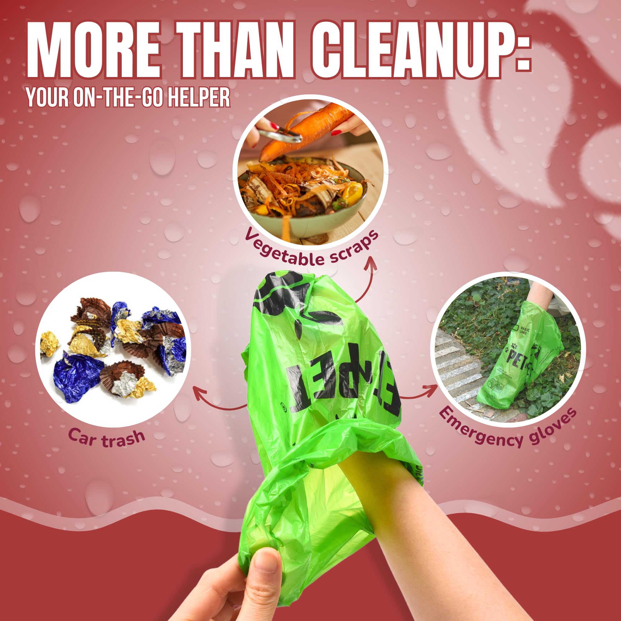 Pet N Pet 270 Counts Green Poop Bags for Dogs, 38% Plant Based & 62% PE Extra Thick Dog Poop Bags Rolls, 9" x 13", Unscented Dog Waste Bag, Pet Supplies for Dogs