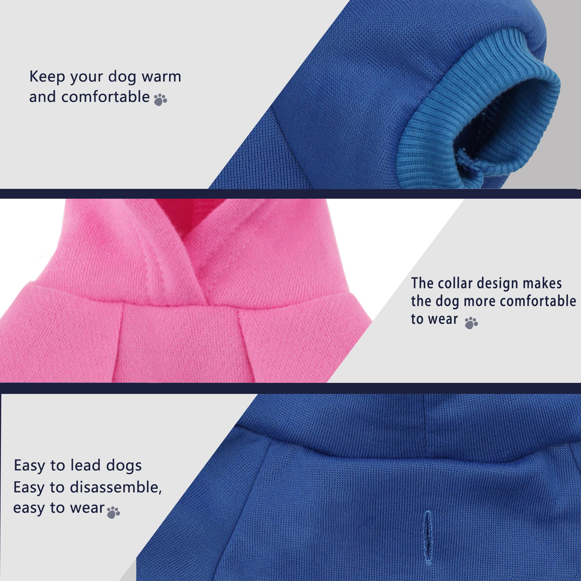 Paiaite Blue Chihuahua Dog Hoodie: Keep Your Pup Warm and Stylish with a 'The Dog Face' Printed Sweatshirt, Pet Clothes, and Sweater Coat All in One - Perfect for Winter and Cool Summer Nights! M
