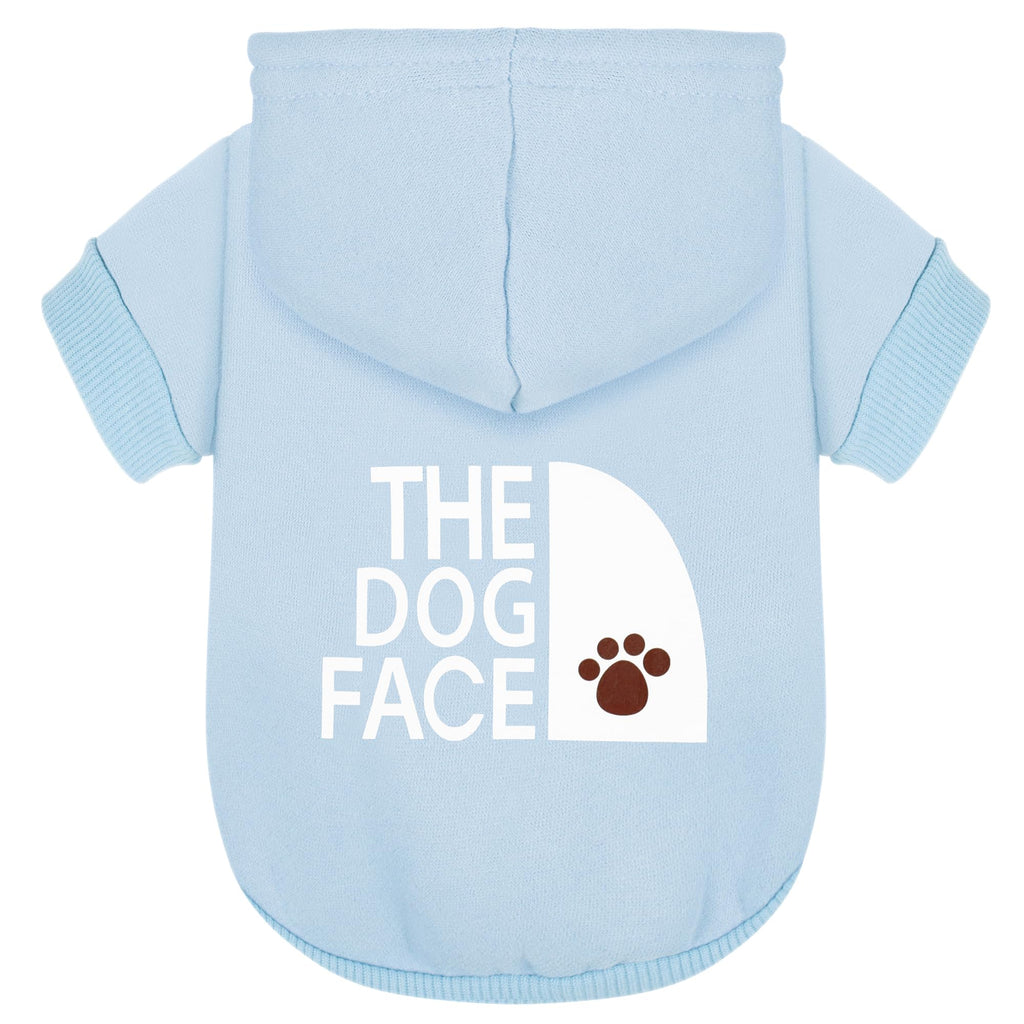 Paiaite Blue Chihuahua Dog Hoodie: Keep Your Pup Warm and Stylish with a 'The Dog Face' Printed Sweatshirt, Pet Clothes, and Sweater Coat All in One - Perfect for Winter and Cool Summer Nights! M