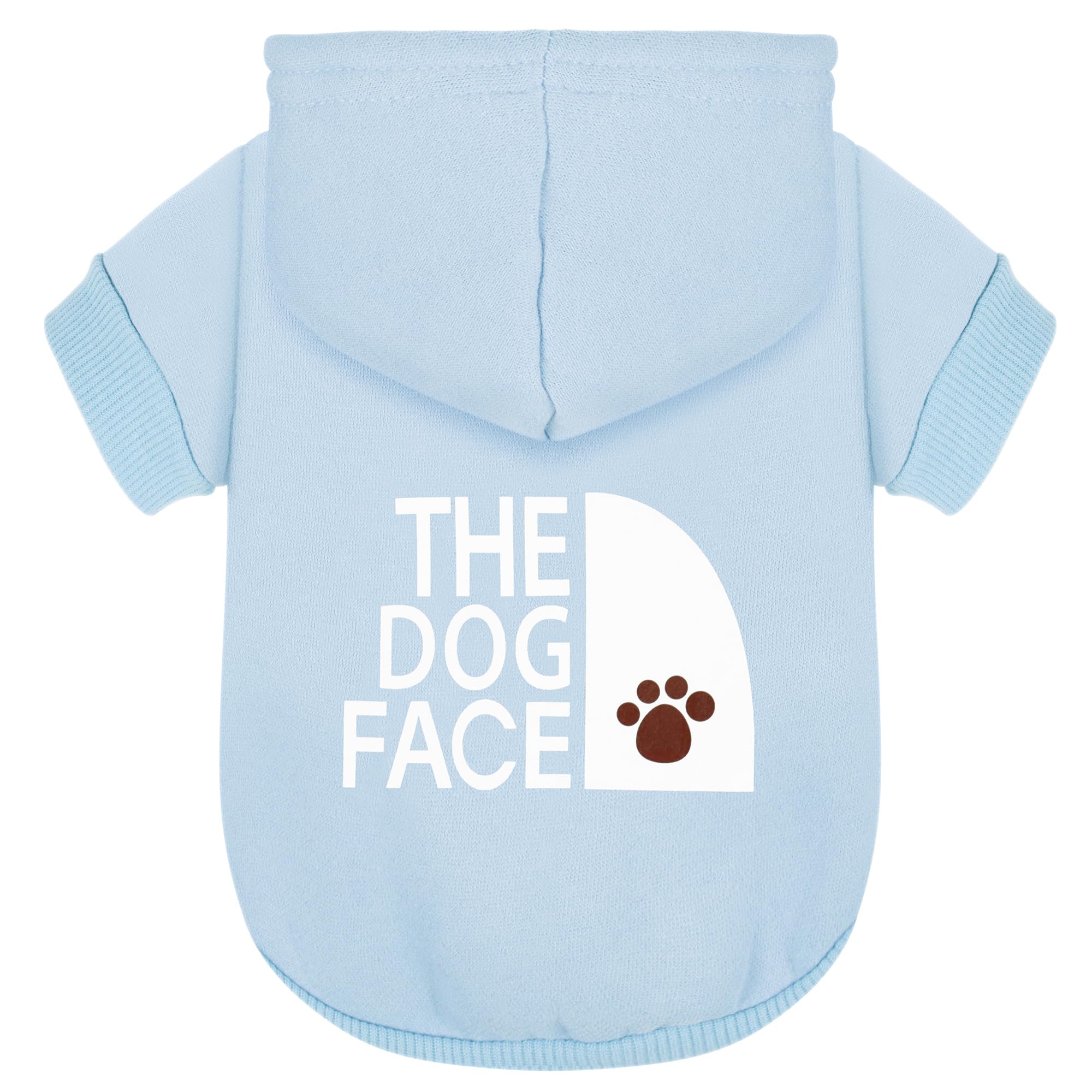 Paiaite Blue Chihuahua Dog Hoodie: Keep Your Pup Warm and Stylish with a 'The Dog Face' Printed Sweatshirt, Pet Clothes, and Sweater Coat All in One - Perfect for Winter and Cool Summer Nights! M