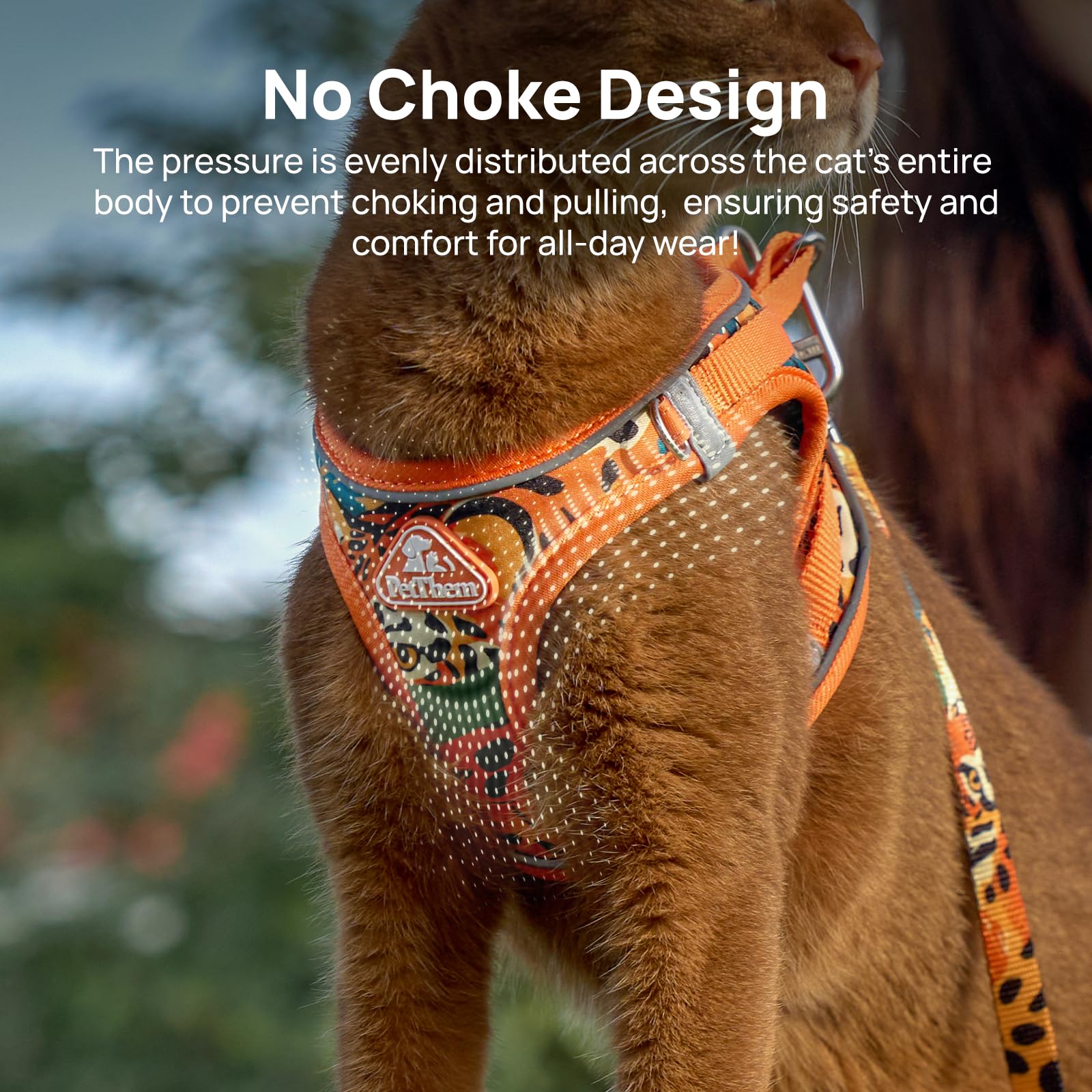 Cat Harness and Leash Set, Step-in Escape Proof Adjustable Vest Harness for Small Medium Large Cats, Lightweight Soft Breathable Reflective Kitten Harness for Walking Travel, Camping(Green, XS)