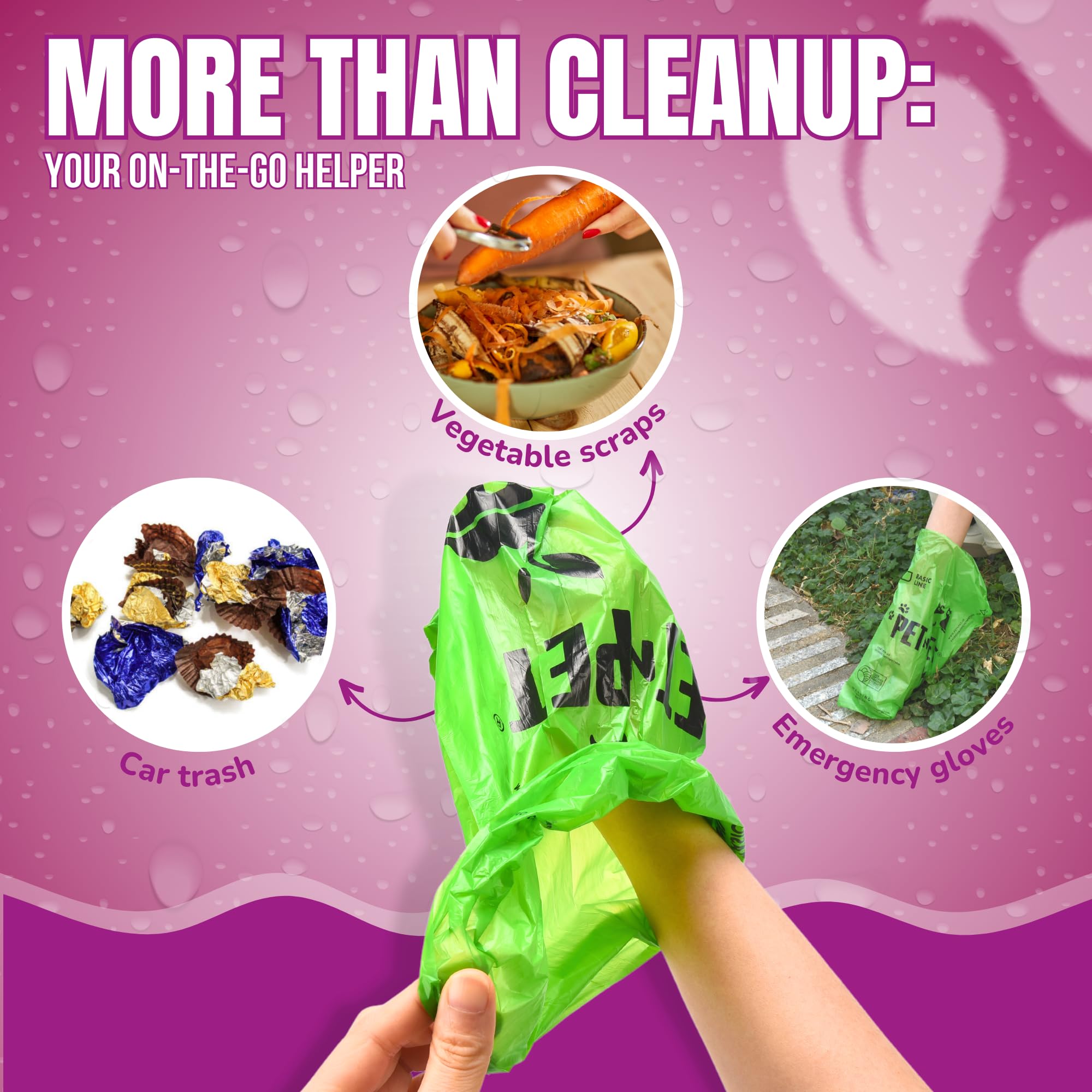 Pet N Pet 270 Counts Green Poop Bags for Dogs, 38% Plant Based & 62% PE Extra Thick Dog Poop Bags Rolls, 9" x 13", Unscented Dog Waste Bag, Pet Supplies for Dogs