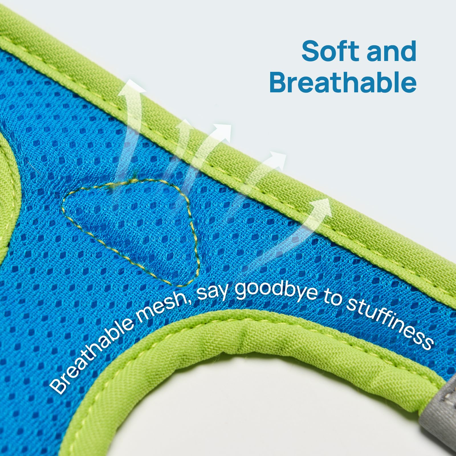 Cat Harness and Leash Set, Step-in Escape Proof Adjustable Vest Harness for Small Medium Large Cats, Lightweight Soft Breathable Reflective Kitten Harness for Walking Travel, Camping(Green, XS)